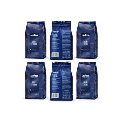coté-Café-en-grains-Lavazza-Crema-e-Aroma-Blue-Line-—-Pack-6-kg-(6-×-1-kg)