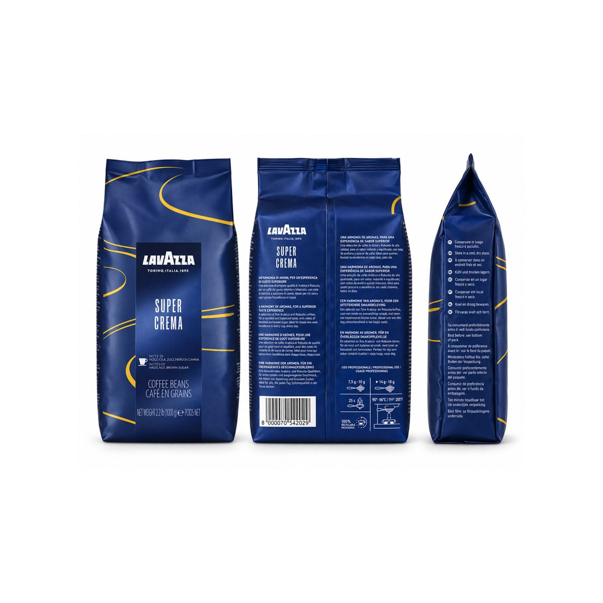 Lavazza Super Crema Kahve Çekirdekleri - 3 kg'lık Paket (3 x 1 kg) Lavazza Super Crema Kahve Çekirdekleri - 3 kg'lık Paket (3 x 1 kg)