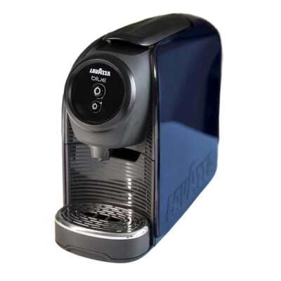 Machine à café Lavazza Blue LB300 Classy Mini vue de face, couleur bleu avec logo Lavazza visible