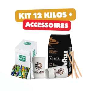 12 kg – Lavazza Kaffeebohnen-Set für Automaten + Zubehör