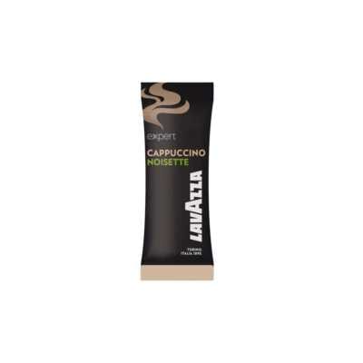 Lavazza Expert Hazelnut Cappuccino sachet — 10 servings, black with gold logo and intensity rating