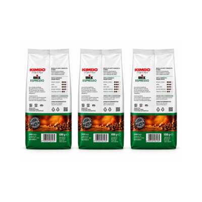 „dos-Pack“ kavos pupelių „Kimbo Espresso“ mišinys, 3 kg – 3 × 1 kg