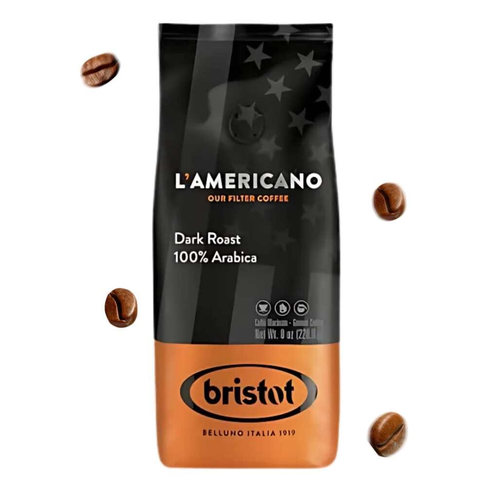 Bristot l&#39;Americano Café tostado oscuro en grano 1kg