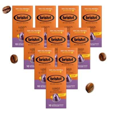 Bristot Compatibles Nespresso® - 10 x 10  Capsules Lungo