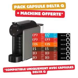 Grosse Offre : 120 Capsules Delta Q + Machine Delta Q Mini Qool Gris OFFERTE