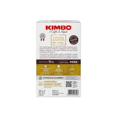 Kimbo Barista 100% Arabica, confezione da 30 capsule compatibili con Nespresso, prevalentemente bianche e dorate