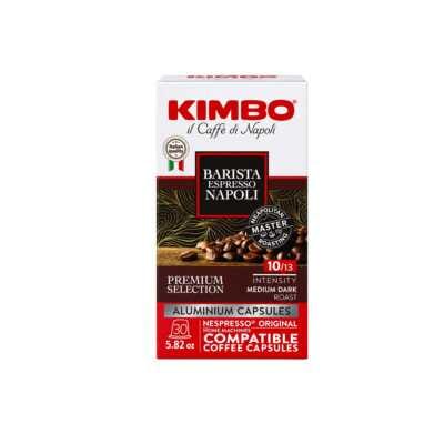 Предна кутия, Kimbo Espresso Barista Napoli — 30 капсули, съвместими с Nespresso, червени и бели