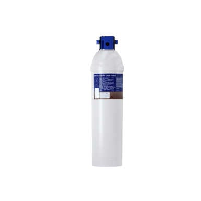 Cartouche filtrante Brita Purity C500 Finest, vue de face, couleur blanche et bleue, logo visible