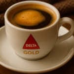 Delta Gold coffee cup