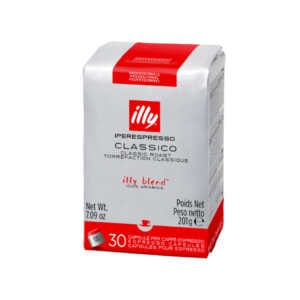 Illy Iperespresso Professional klasicky pražené kávové kapsle, červenobílé balení, 30 kapslí po 200 g.