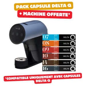 Duża oferta: 180 kapsułek Delta Q + DARMOWY ekspres Delta Q ICONIQ Blue