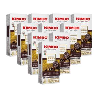 Verpakking capsules (koffiecups) kimbo espresso barista arabica